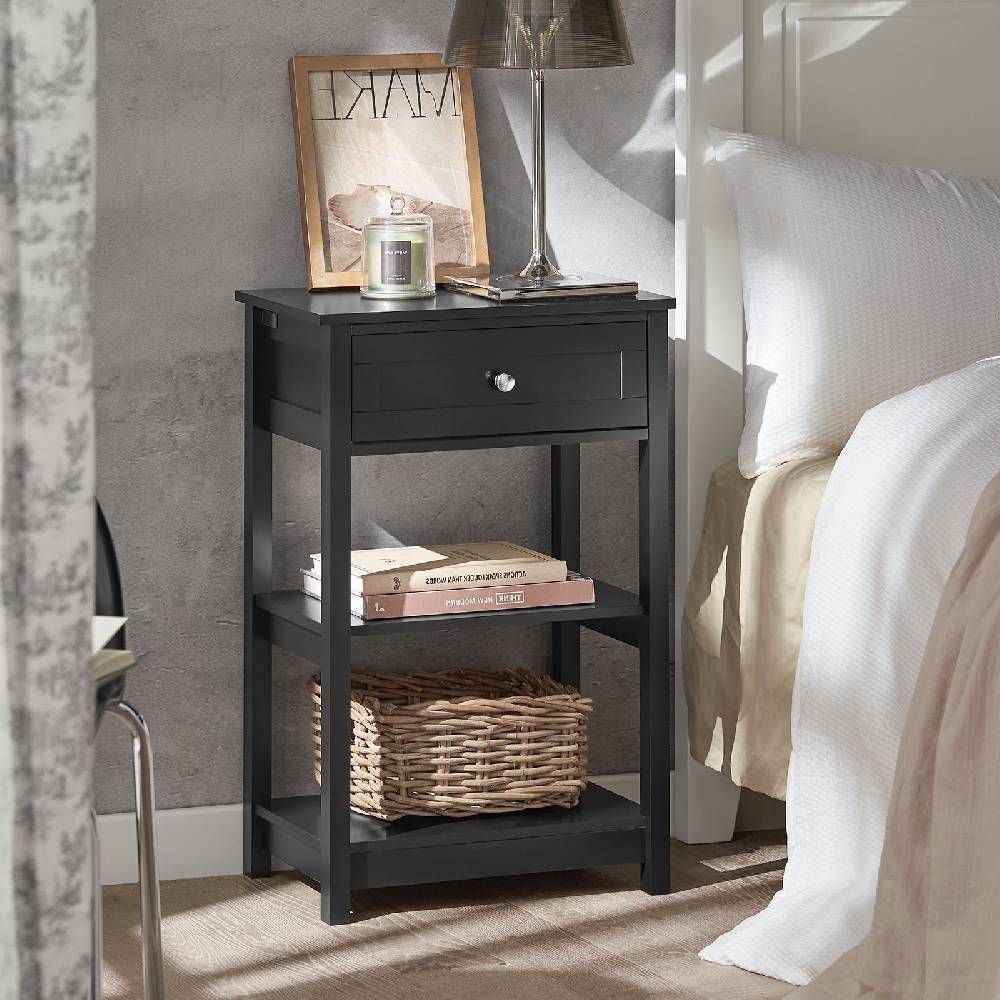 Sobuy SoBuy Nachttisch Fürs Schlafzimmer Couchtisch Beistelltisch Schwarz FBT46-SCH Auslauf