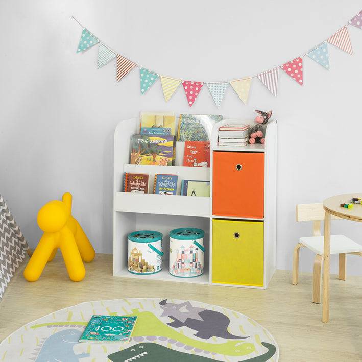 Sobuy SoBuy Kinderbücherregal Spielzeugtruhe Aufbewahrungsregal für Kinder Weiß KMB37-W im Angebot