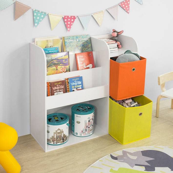 Sobuy SoBuy Kinderbücherregal Spielzeugtruhe Aufbewahrungsregal für Kinder Weiß KMB37-W im Angebot