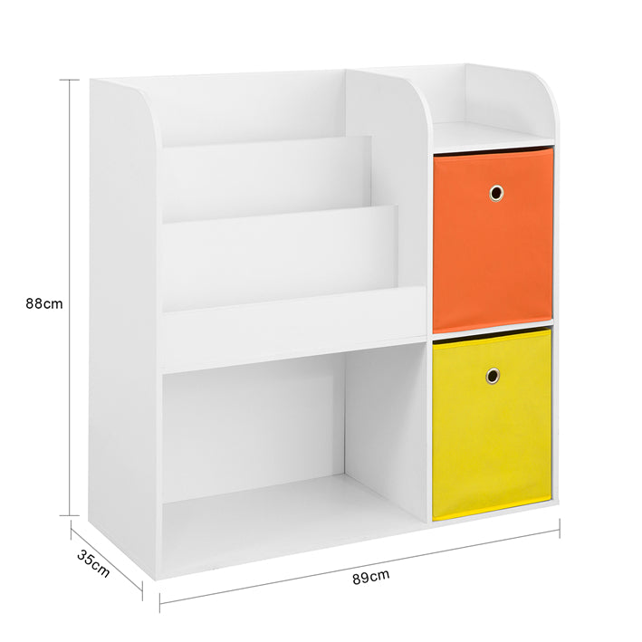 Sobuy SoBuy Kinderbücherregal Spielzeugtruhe Aufbewahrungsregal für Kinder Weiß KMB37-W im Angebot