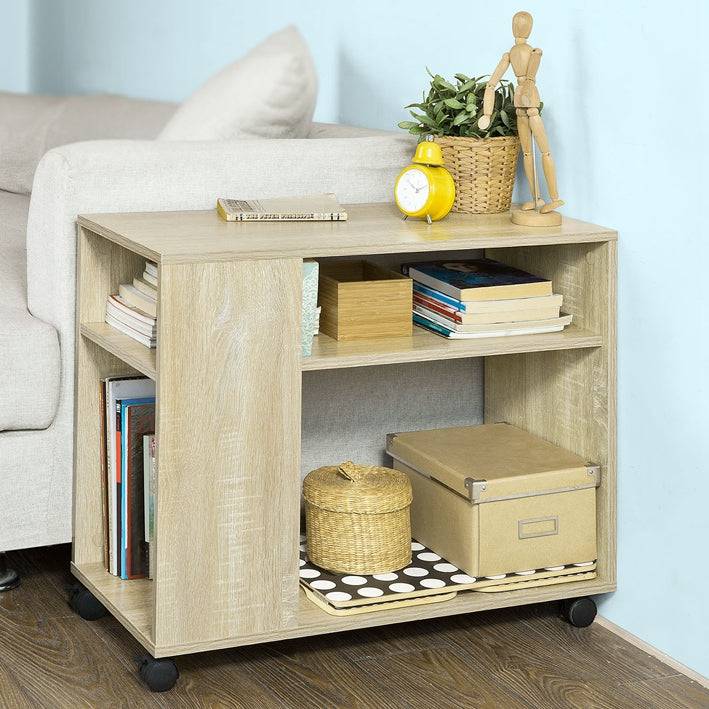 Sobuy SoBuy Beistelltisch mit Rollen Druckertisch Couchtisch Holz FBT34-N Schlussverkauf