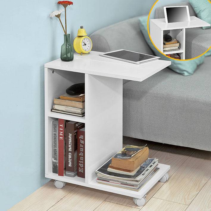 Sobuy SoBuy Beistelltisch für Ipad Sofatisch auf Rollen Zeitungsständer weiß FBT48-W Kostenloser Versand