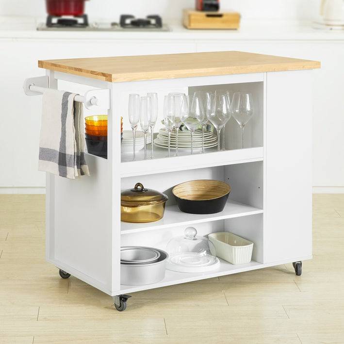 Sobuy SoBuy Desig Kücheninsel Küchenwagen Küchenschrank Sideboard auf Rollen FKW97-WN Limitierter Zeitrabatt