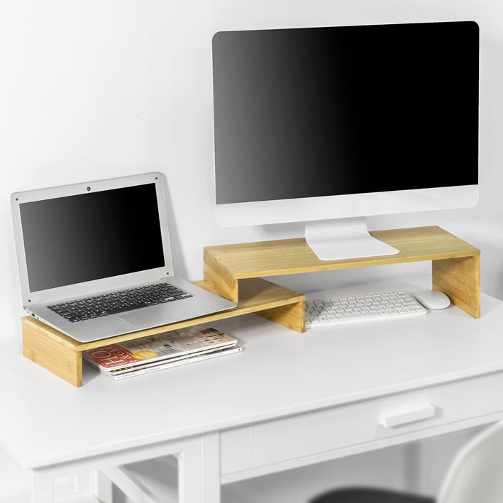Sobuy SoBuy Design Monitorerhöhung für 2 Monitore Monitorständer BBF07-N Online Shopping