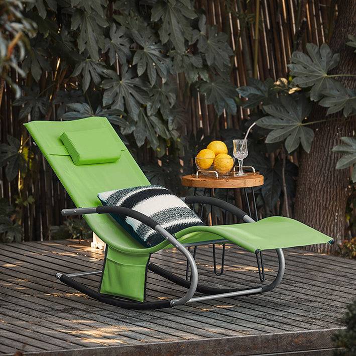 Sobuy SoBuy Gartenliege Sonnenliege mit Tasche Liegestuhl grün OGS28-GR Neuheiten