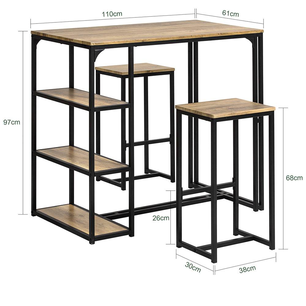 Sobuy SoBuy Bartisch mit 2 Stühlen Bartisch set 3-teilig OGT43-F Saisonale Angebote