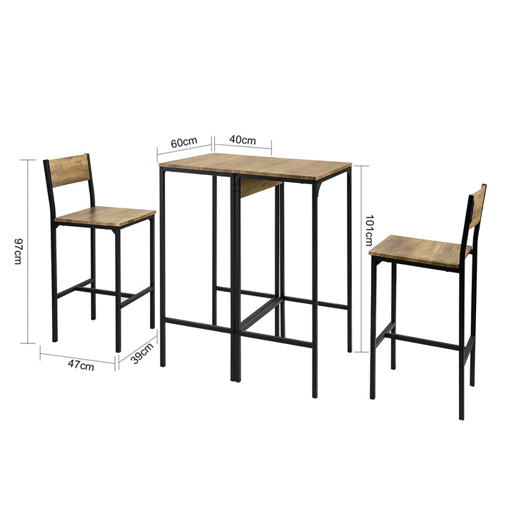 Sobuy SoBuy Bartisch mit 2 Hockern Bartisch set 4-teilig OGT42-F Tägliche Deals