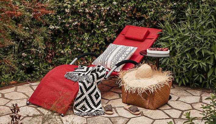 Sobuy SoBuy Gartenliege Sonnenliege Liegestuhl Rot OGS38-R Tiefpreis