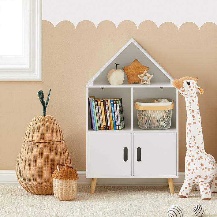 Sobuy SoBuy Kinderbücherregal Spielzeugregal Aufbewahrungsregal für Kinder KMB58-W Zeitbegrenzte Promotion