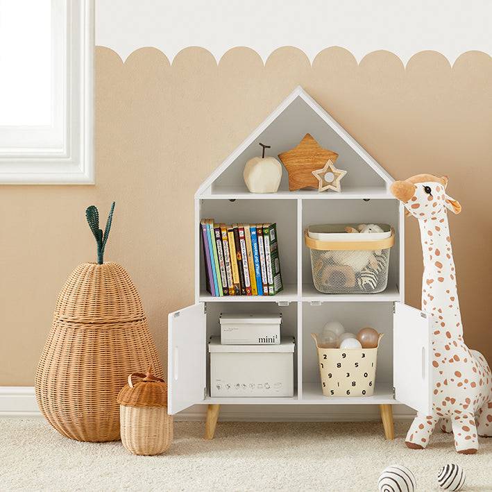 Sobuy SoBuy Kinderbücherregal Spielzeugregal Aufbewahrungsregal für Kinder KMB58-W Zeitbegrenzte Promotion