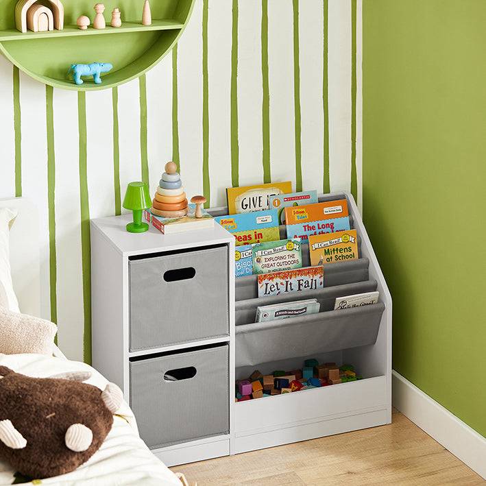 Sobuy SoBuy Kinderregal Spielzeugregal Bücherregal Aufbewahrungsregal für Kinder KMB76-W Riesige Rabatte