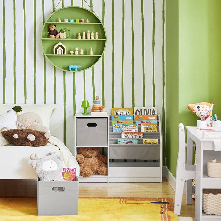 Sobuy SoBuy Kinderregal Spielzeugregal Bücherregal Aufbewahrungsregal für Kinder KMB76-W Riesige Rabatte