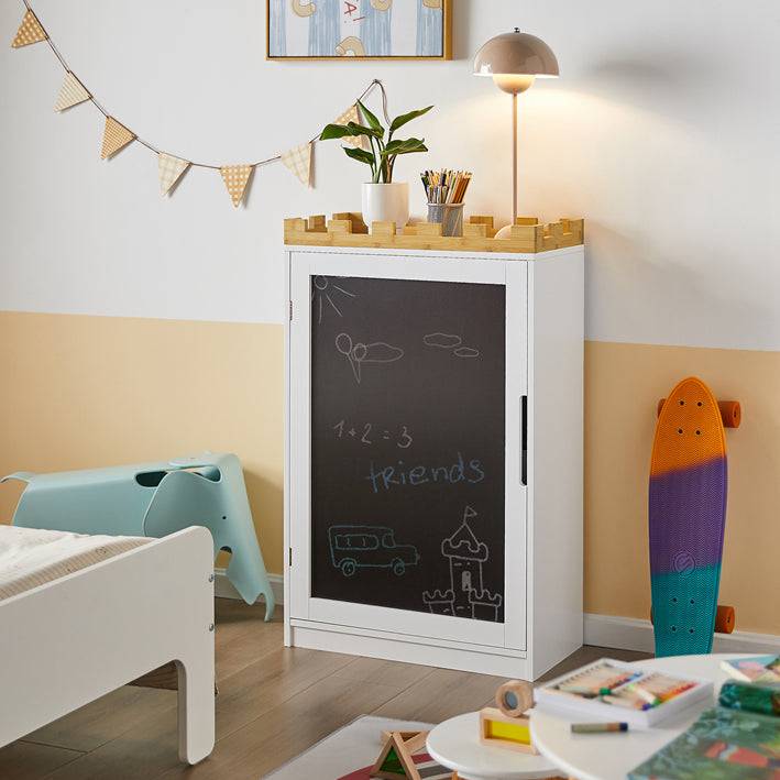 Sobuy SoBuy Kinderregal mit Tafel Aufbewahrungsschrank Kinderzimmer KMB43-W 50% Rabatt mit kostenlosem Versand