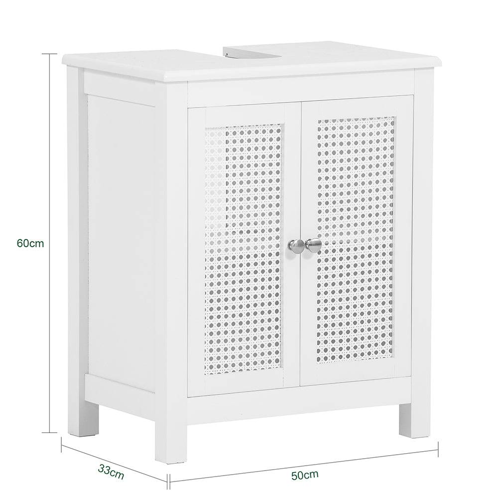 Sobuy SoBuy Waschbeckenunterschrank Badezimmerschrank Weiß Landhaus BZR35-W Clearance-Verkauf