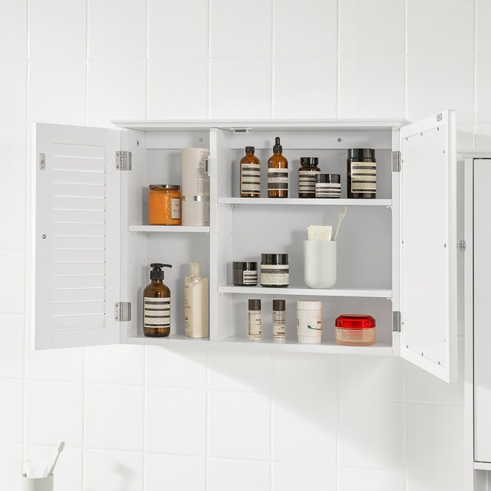 Sobuy SoBuy Spiegelschrank Hängeschrank mit Spiegeltür Badschrank Weiß BZR55-W Kostenloser Versand international