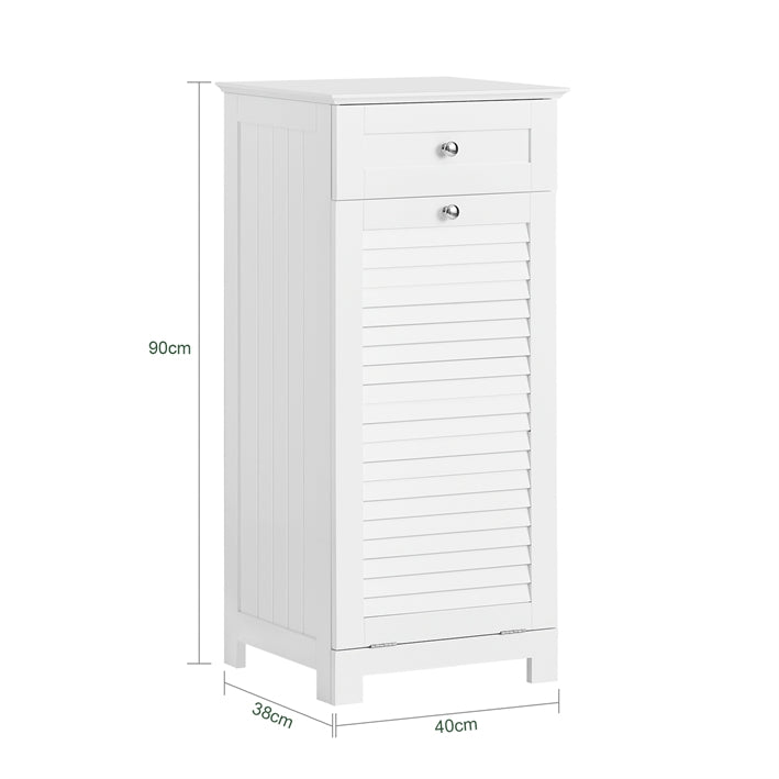 Sobuy SoBuy Wäscheschrank mit Wäschesack Wäschesammler Wäschekorb Weiß BZR73-W zollfrei
