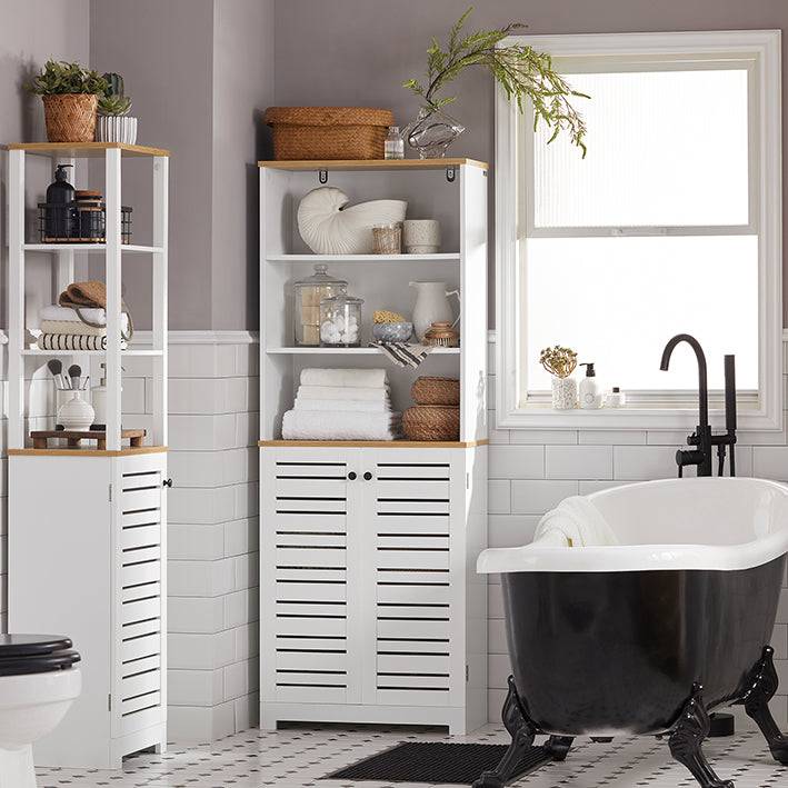 Sobuy SoBuy Badezimmer Hochschrank Badschrank Weiß Badezimmermöbel BZR44-W Rabatte dieses Monats