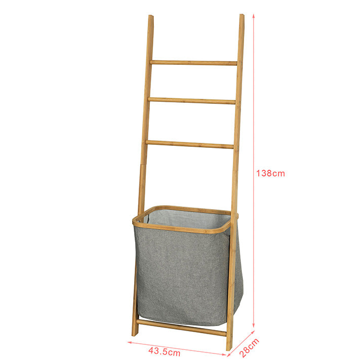 Sobuy SoBuy Handtuchleiter Wäschebeutel Bambus FRG263-N 2025