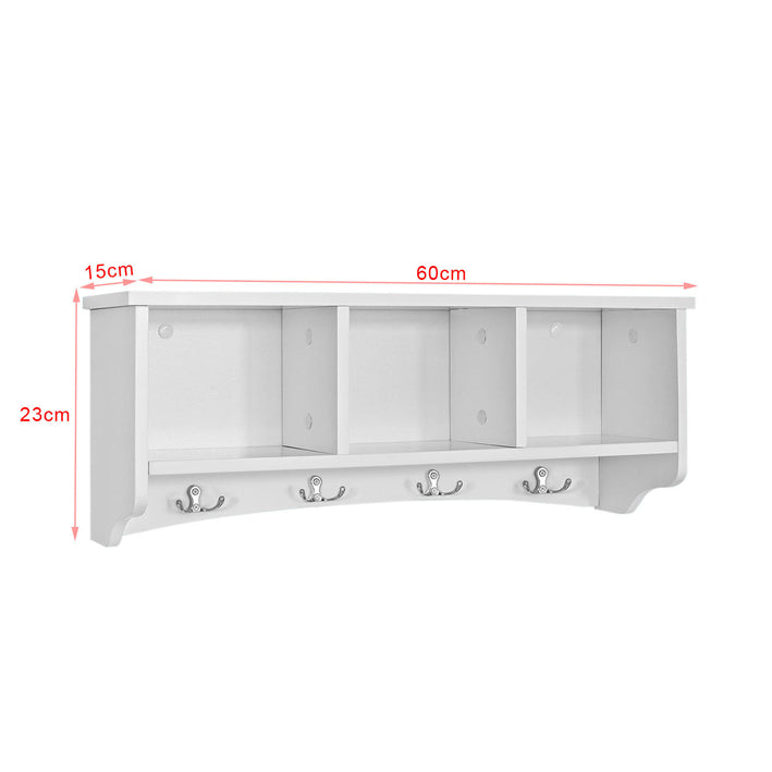 Sobuy SoBuy Wandgarderobe Hängeregal Flurgarderobe Weiß FRG48-W Versandkostenfrei
