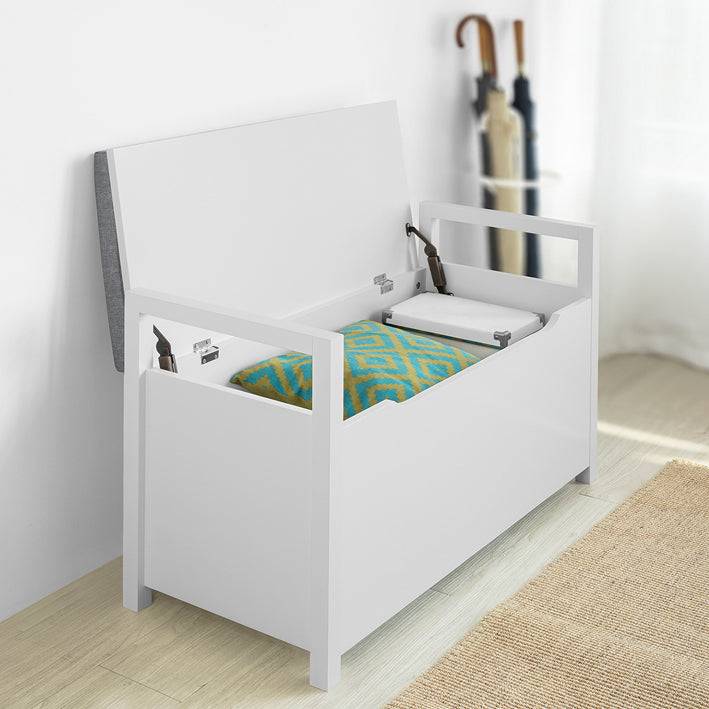Sobuy SoBuy Schuhtruhe mit Klappe Sitzbank Spielzeugkiste Weiß FSR76-W Begrenztes Angebot
