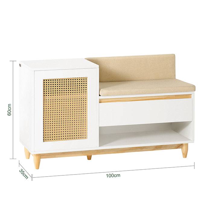 Sobuy SoBuy Garderobenbank Sitzbank Dielenbank Schuhbank Schuhregal FSR128-W Exklusivangebot
