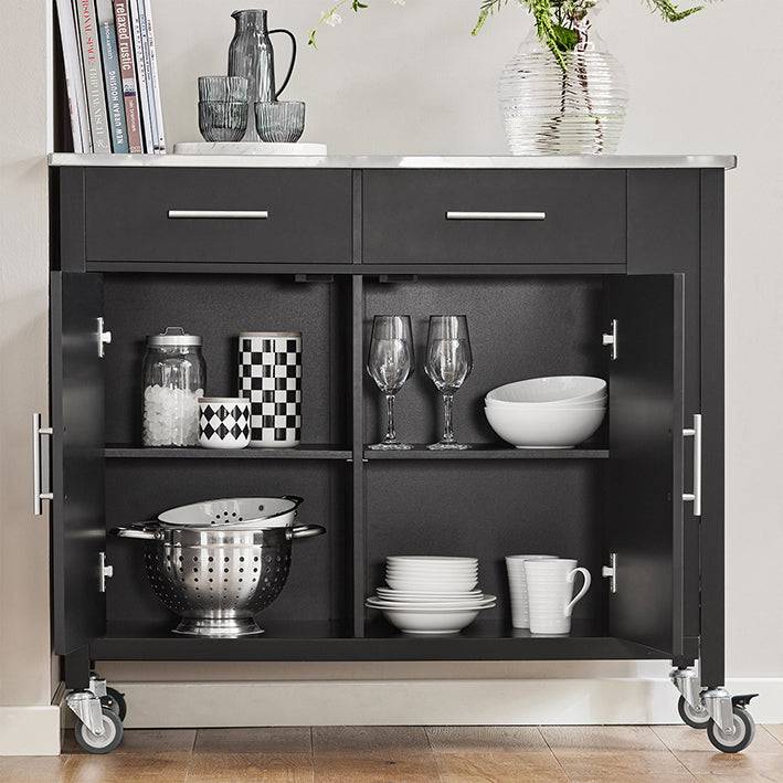 Sobuy SoBuy Kücheninsel Küchenschrank Küchenwagen Servierwagen FKW108-SCH Exklusive Angebote