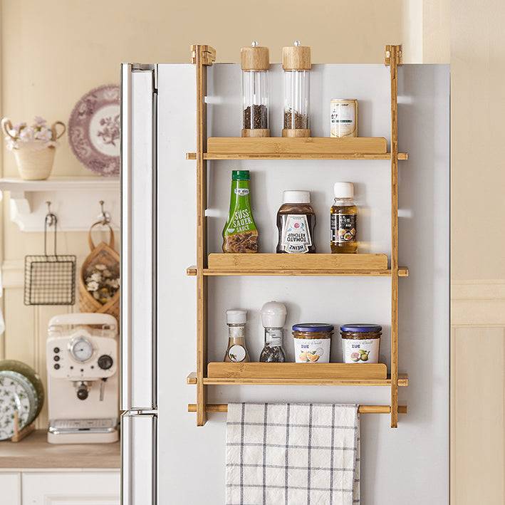 Sobuy SoBuy Küchenregal Gewürzregal verstellbar Hängeregal für Kühlschrank Bambus KCR03-N Bestseller