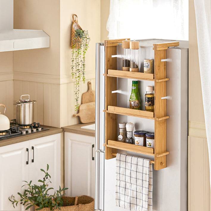 Sobuy SoBuy Küchenregal Gewürzregal verstellbar Hängeregal für Kühlschrank Bambus KCR03-N Bestseller