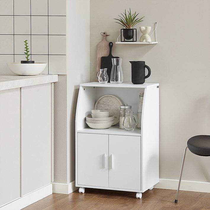 Sobuy SoBuy Getränkewagen Küchenschrank Mikrowellenschrank Weiß FRG241-W Saisonale Angebote