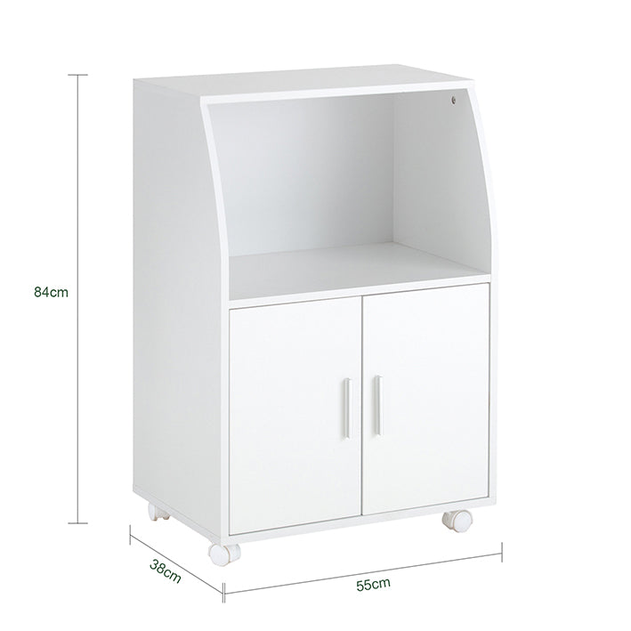 Sobuy SoBuy Getränkewagen Küchenschrank Mikrowellenschrank Weiß FRG241-W Saisonale Angebote