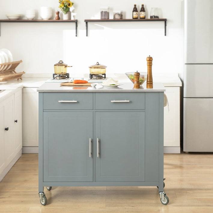 Sobuy SoBuy Kücheninsel Küchenschrank Küchenwagen Servierwagen FKW108-HG Kauf eins, bekomm eins gratis