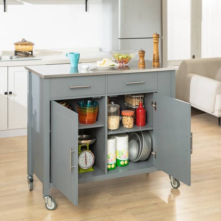 Sobuy SoBuy Kücheninsel Küchenschrank Küchenwagen Servierwagen FKW108-HG Kauf eins, bekomm eins gratis