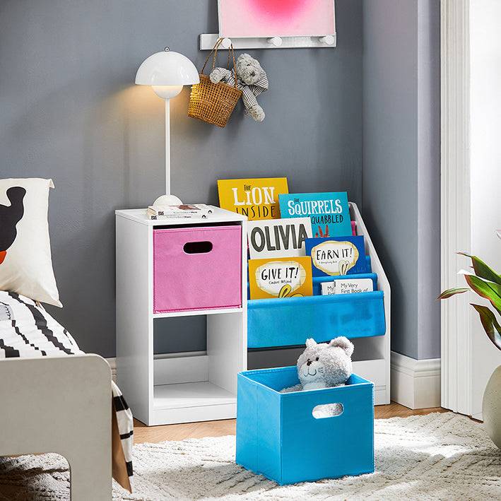 Sobuy SoBuy Kinderregal Bücherregal Kinder Spielzeugregal Weiß-Blau&Rosa KMB76-F Tägliche Deals