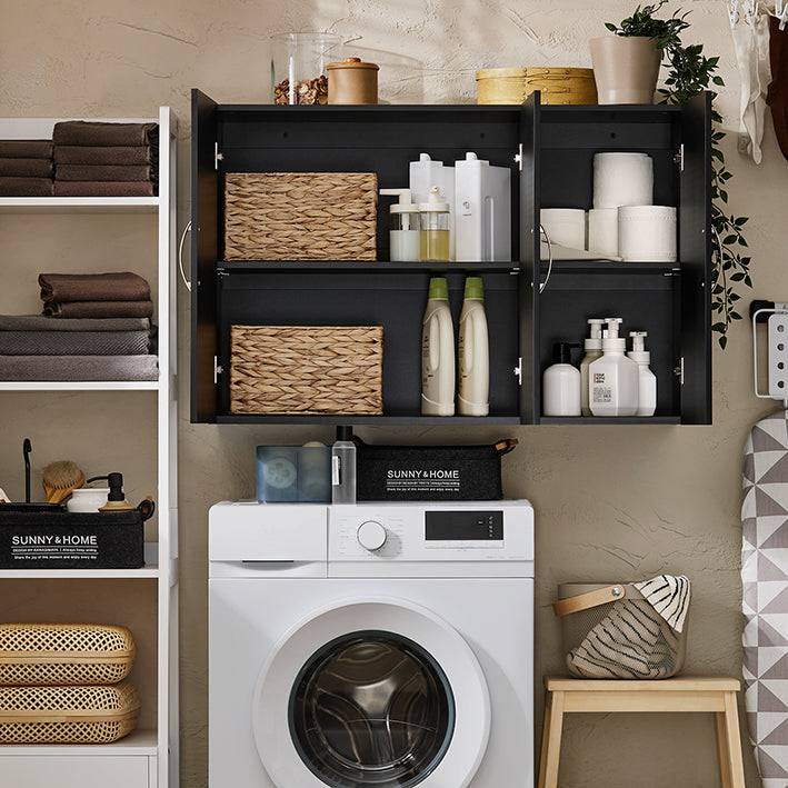 Sobuy SoBuy Hängeschrank mit 2 Türen Badschrank Wandschrank Küchenschrank Schwarz FRG231-L-SCH Bis zu 60% Rabatt
