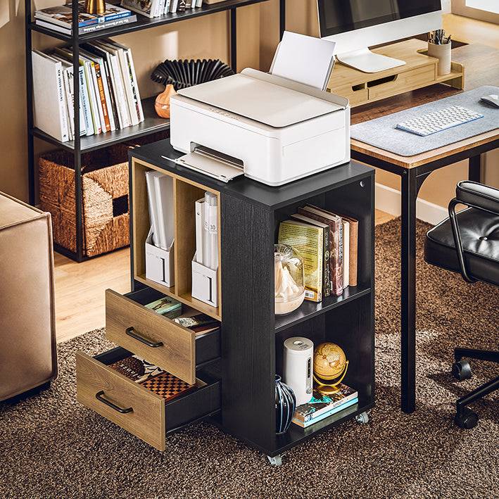 Sobuy SoBuy Aktenschrank Aktenwagen Druckertisch Büroschrank Vintagebraun ASK01-PF Sonderangebot der Fabrik