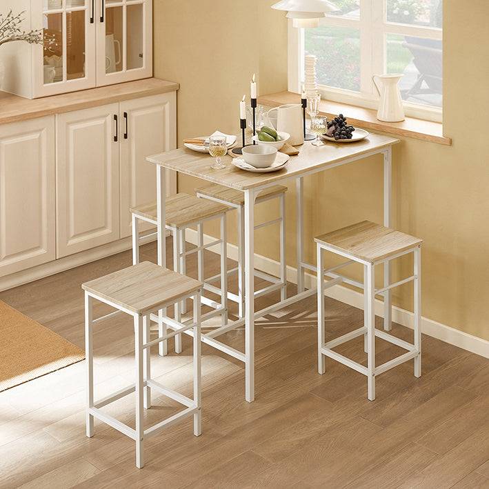Sobuy SoBuy Bartisch Set 5-teilig Esstisch Bistrotisch mit 4 Stühlen Sitzgruppe OGT11-WN Super Rabatt