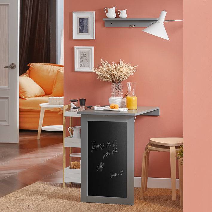 Sobuy SoBuy Wandtisch mit Tafel Klapptisch Esstisch Memoboard Hellgrau FWT20-HG 50% Rabatt mit kostenlosem Versand