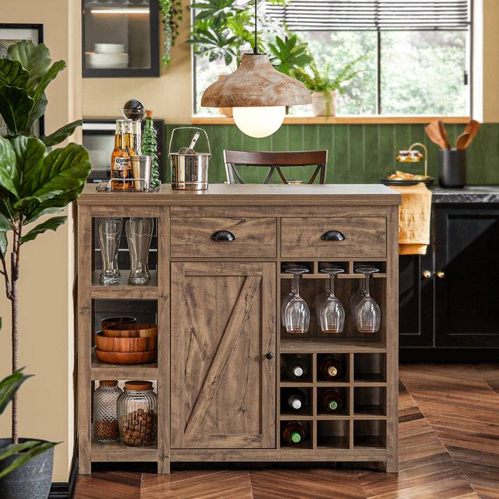 Sobuy SoBuy Kücheninsel Sideboard Bartisch Küchenschrank Buffet Vintage Industrie-Design SVW20-N zollfrei