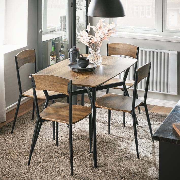 Sobuy SoBuy 5-teilig Esstisch mit 4 Stühlen Bistrotisch Sitzgruppe Küchentisch Vintgae Braun OGT49-F 50% Rabatt für begrenzte Zeit
