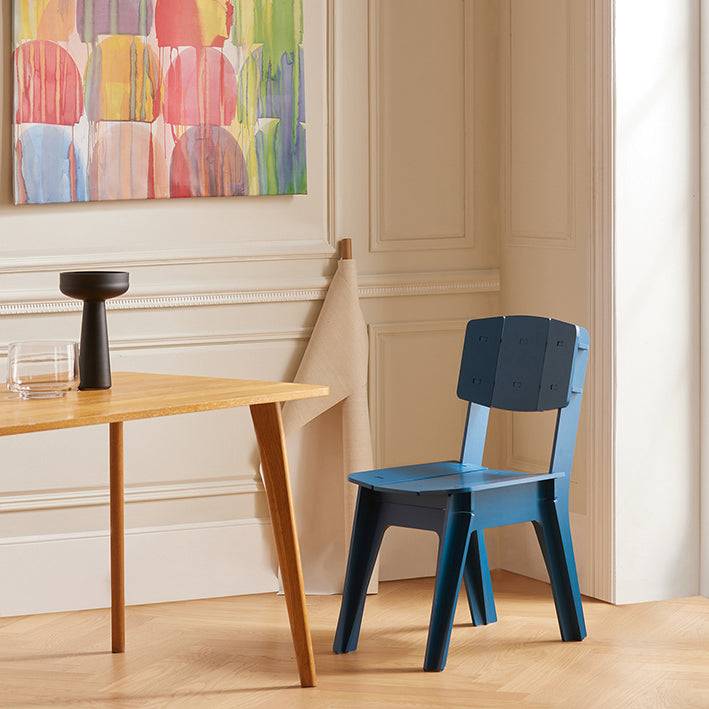 Sobuy SoBuy Stuhl mit Zapfenverbindungen Küchenstuhl Schreibtischstuhl Bürostuhl mit Rücklehne Blau HFST01-B Outlet
