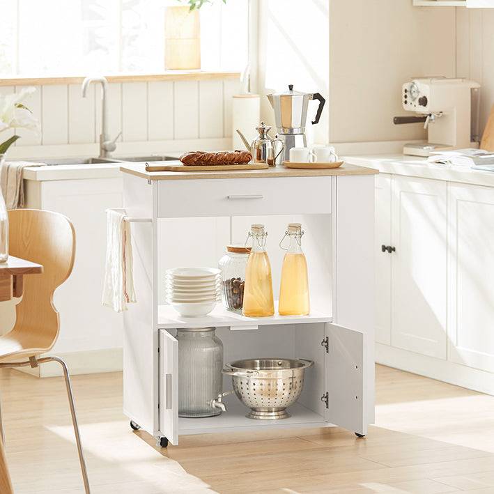 Sobuy SoBuy Küchenwagen Sideboard Servierwagen Kücheninsel FKW113-WN Großer Ausverkauf