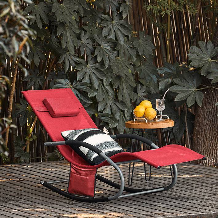 Sobuy SoBuy 2-er Set Gartenliege Sonnenliege mit Tasche Liegestuhl Rot OGS28-Rx2 Preisnachlass