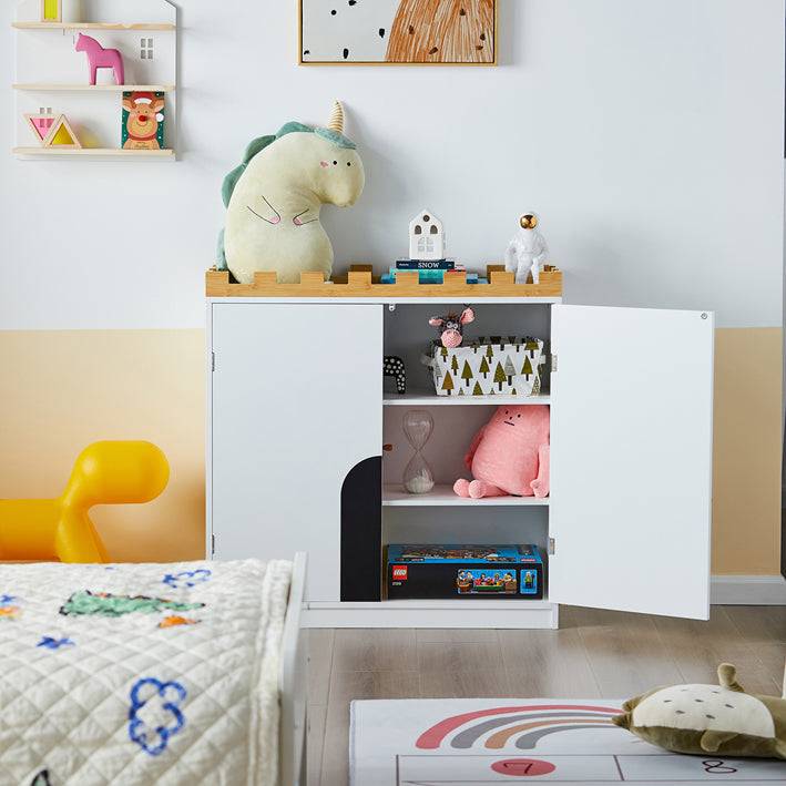 Sobuy SoBuy Kinderregal Aufbewahrungsschrank Kinderzimmer KMB44-W Neuheiten