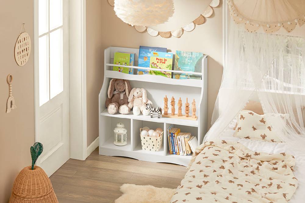 Sobuy SoBuy Kinderbücherregal Spielzeugregal Aufbewahrungsregal für Kinder KMB57-W Bestseller