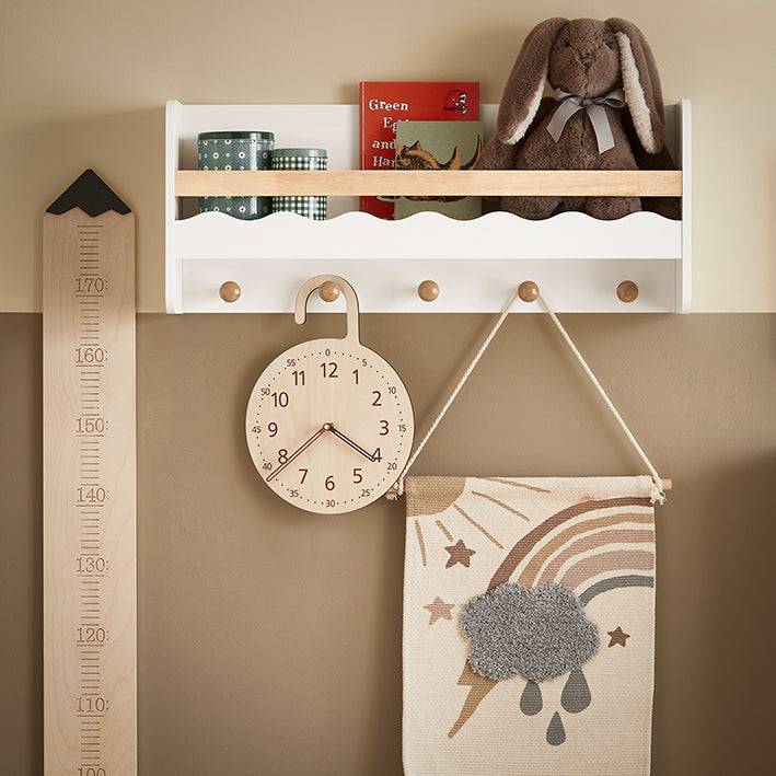 Sobuy SoBuy Wandregal Bücherregal für Kinder Kindergarderobe mit Ablage KMB78-W Letzte 2 Tage