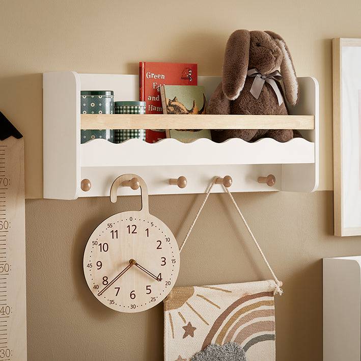 Sobuy SoBuy Wandregal Bücherregal für Kinder Kindergarderobe mit Ablage KMB78-W Letzte 2 Tage