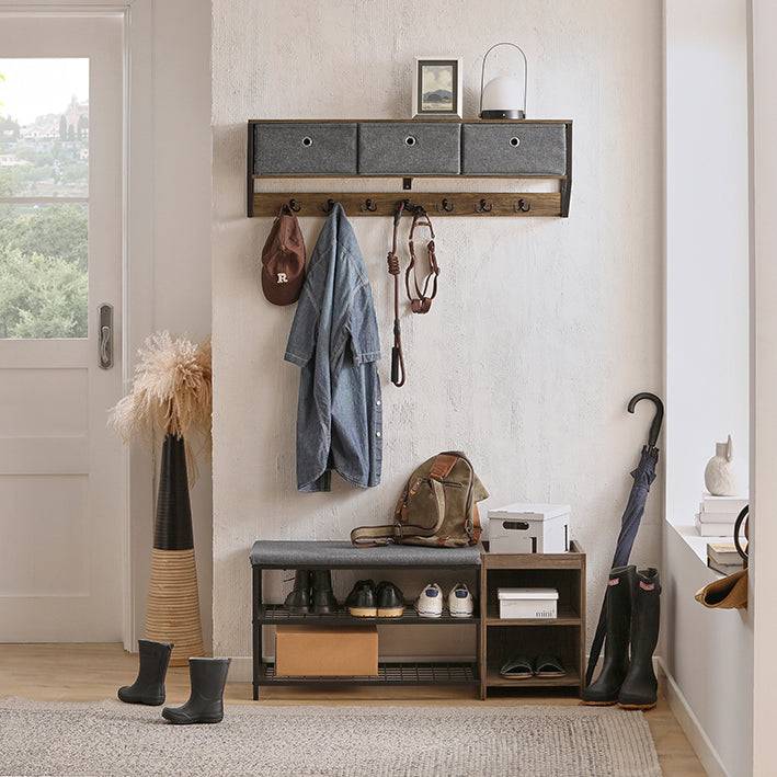 Sobuy SoBuy Wandgarderobe Hängeregal Flurgarderobe vintage FHK26-N Discount Store für neue Produkte
