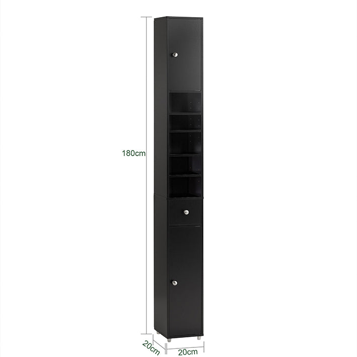Sobuy SoBuy Bad Hochschrank Badschrank Badregal Schwarz BZR34-SCH zollfrei