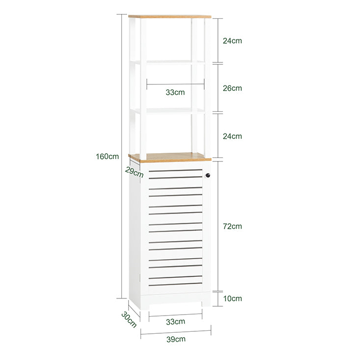 Sobuy SoBuy Bad Hochschrank Badschrank Weiß Badezimmermöbel BZR43-W 2025
