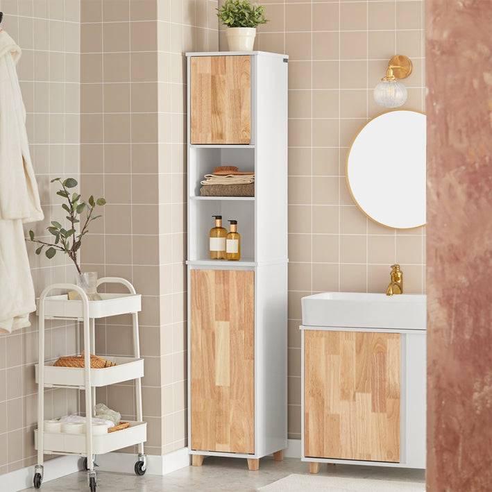 Sobuy SoBuy Bad Hochschrank Badschrank Wäscheschrank Badmöbel BZR74-W Blitzverkäufe